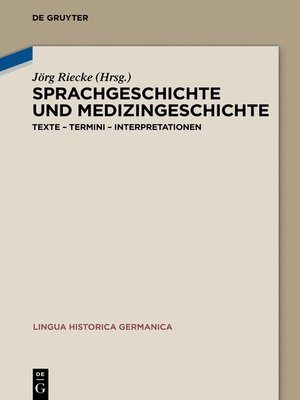 cover image of Sprachgeschichte und Medizingeschichte